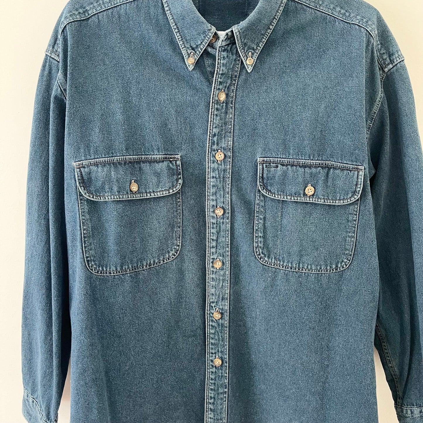 Denim Shacket Shirt Jacket (L)