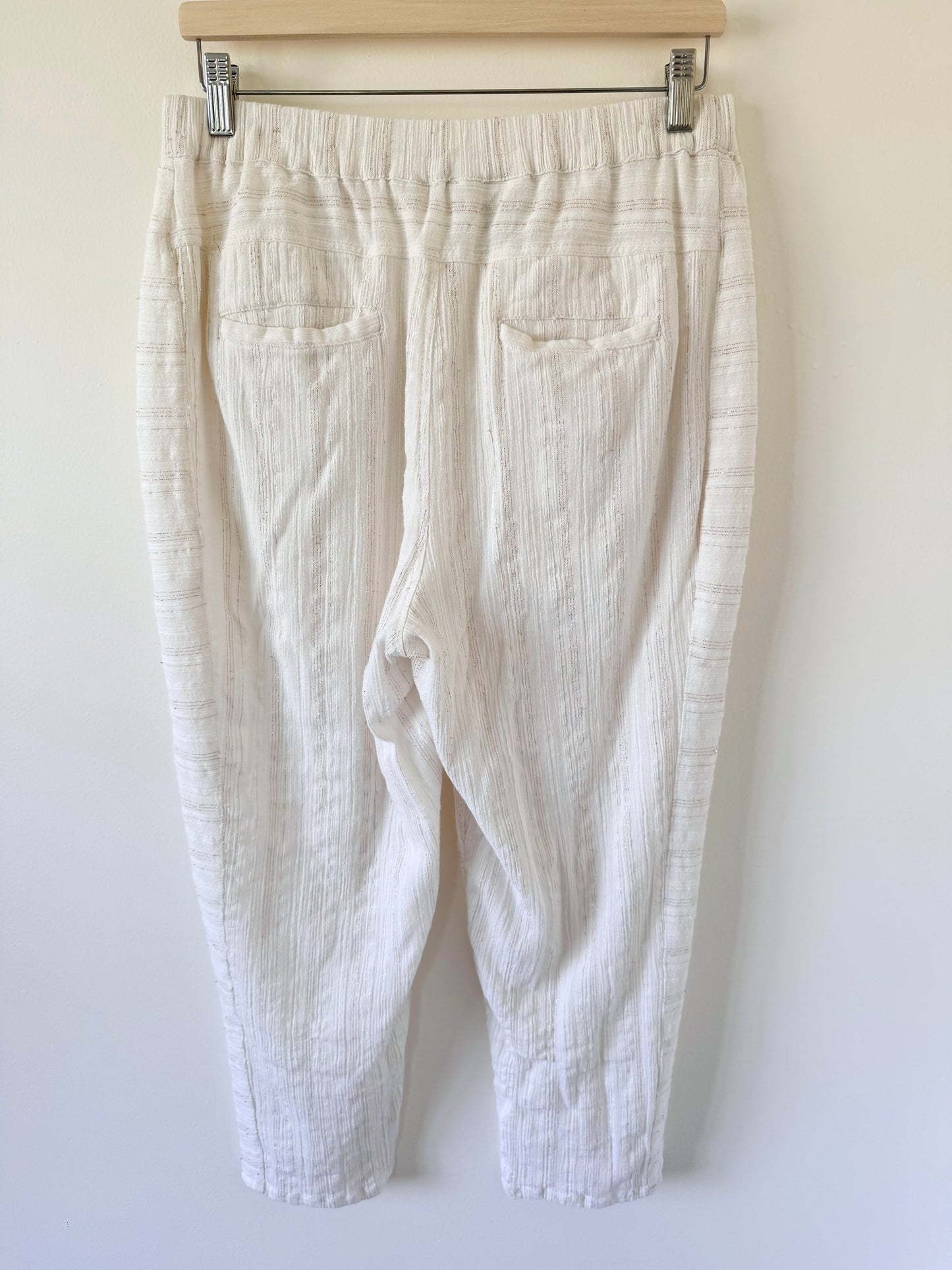 Anthropologie Hei Hei Relaxed Fit Linen Pants with Gold Accents (S-L)