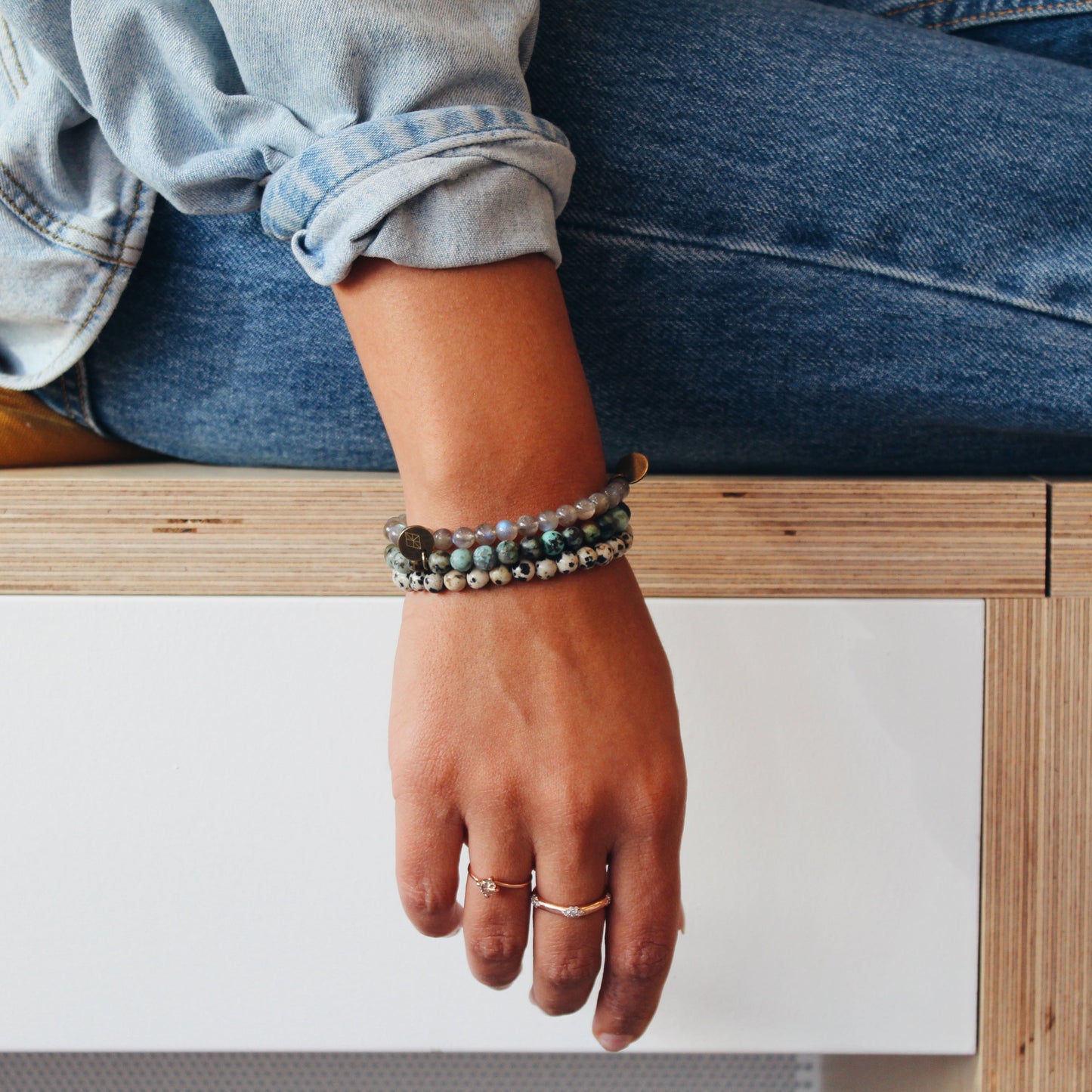 Labradorite Stacking Bracelet
