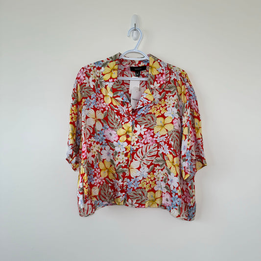 Boxy Floral Blouse (2X) NWT