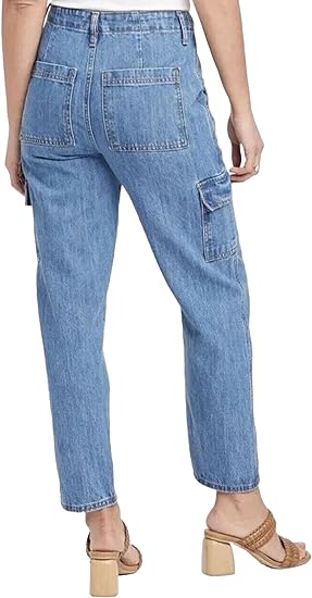 Universal Thread Cargo Mid-Rise Boyfriend Jeans (6R)