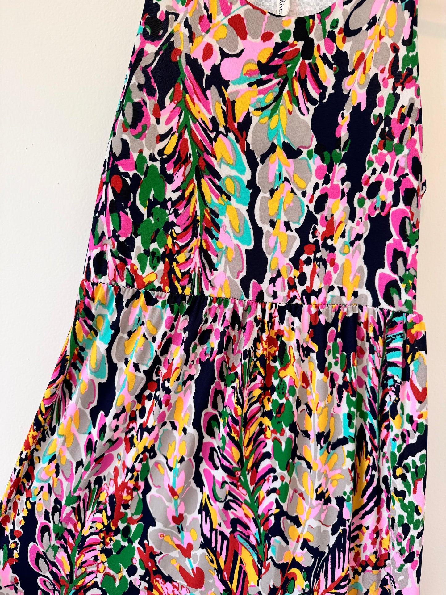 Beeson River Multicolor Abstract Floral Maxi Dress (S-M)