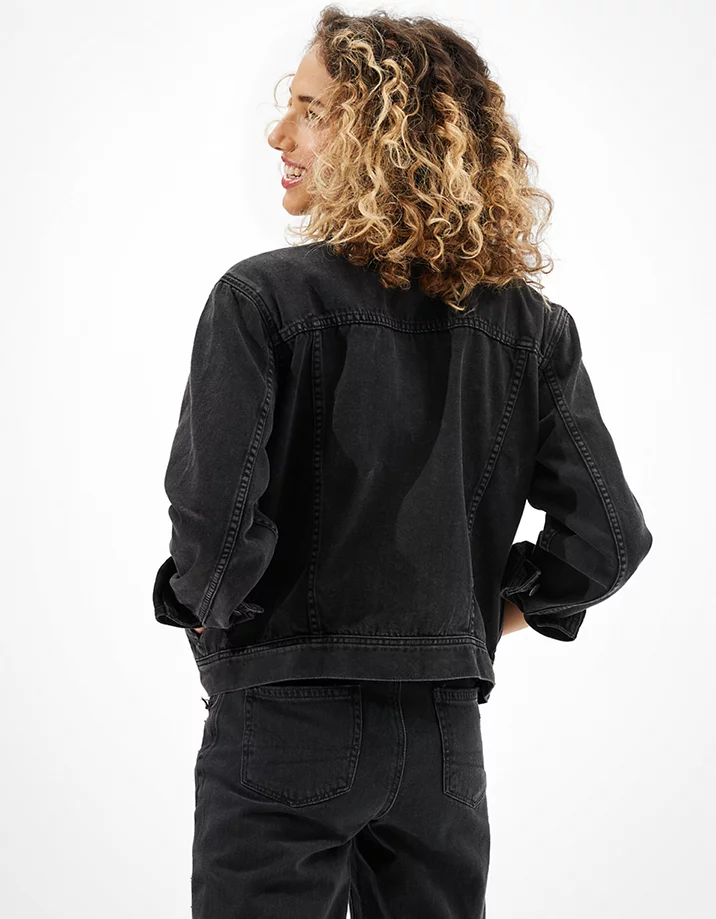 American Eagle Weathered Black Jacket (S)