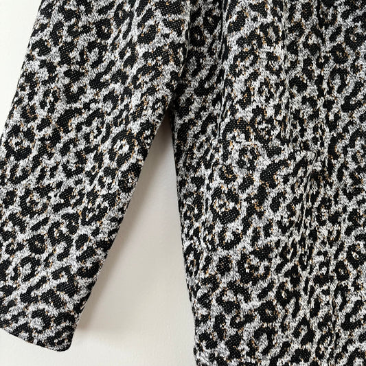 Leopard Soft-Knit Blazer (2X)