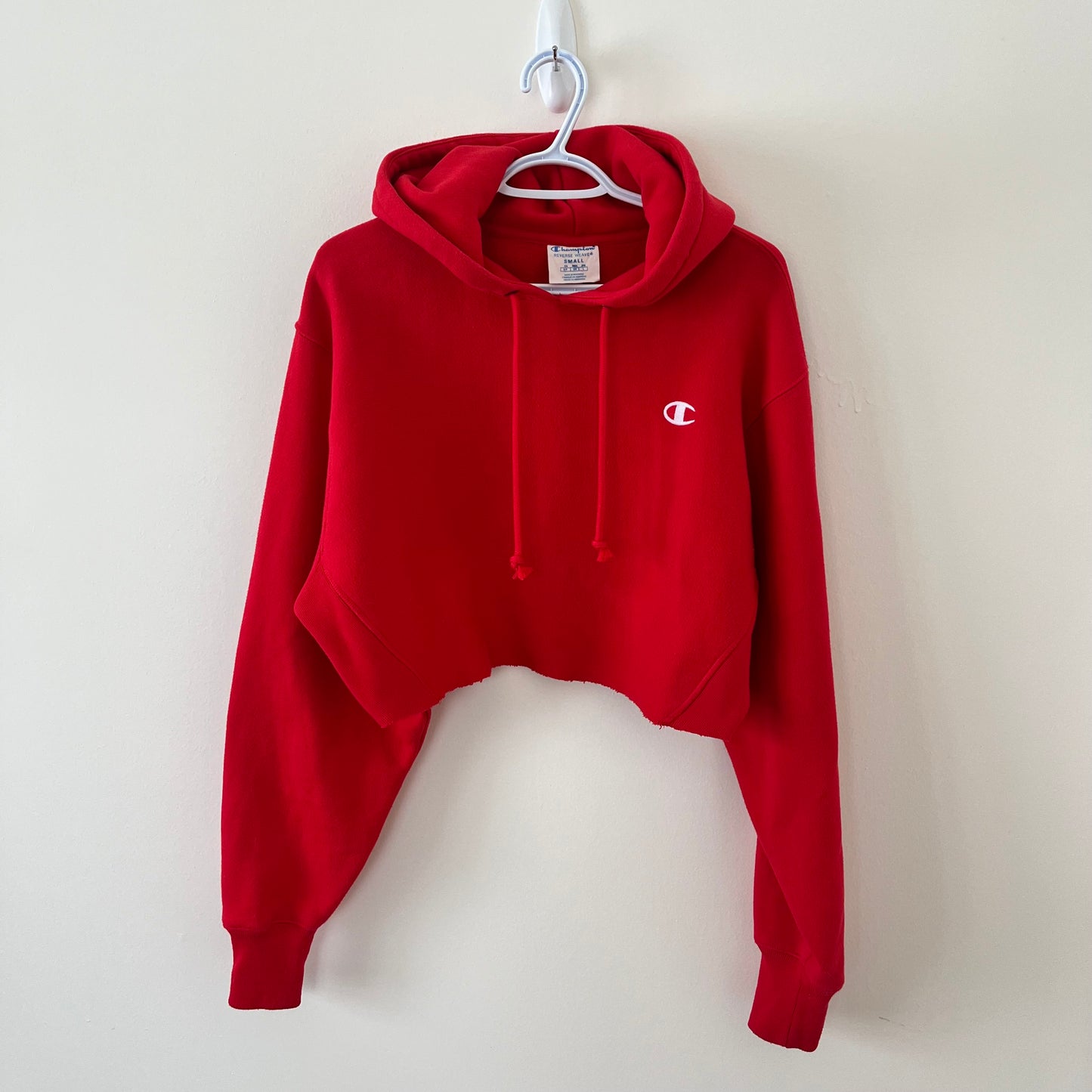 Cropped Red Champion Hoodie (S)