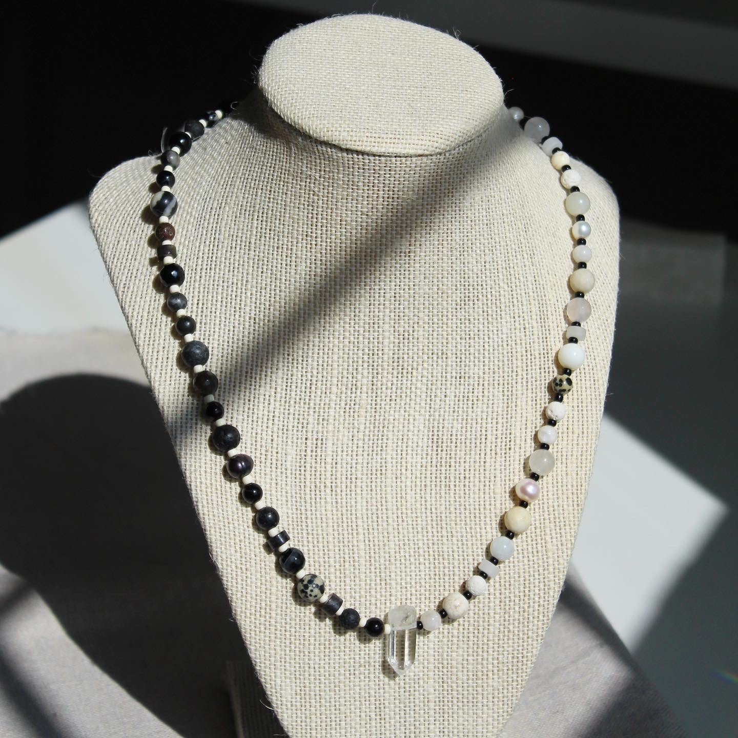 Yin Yang Gemstone Necklace