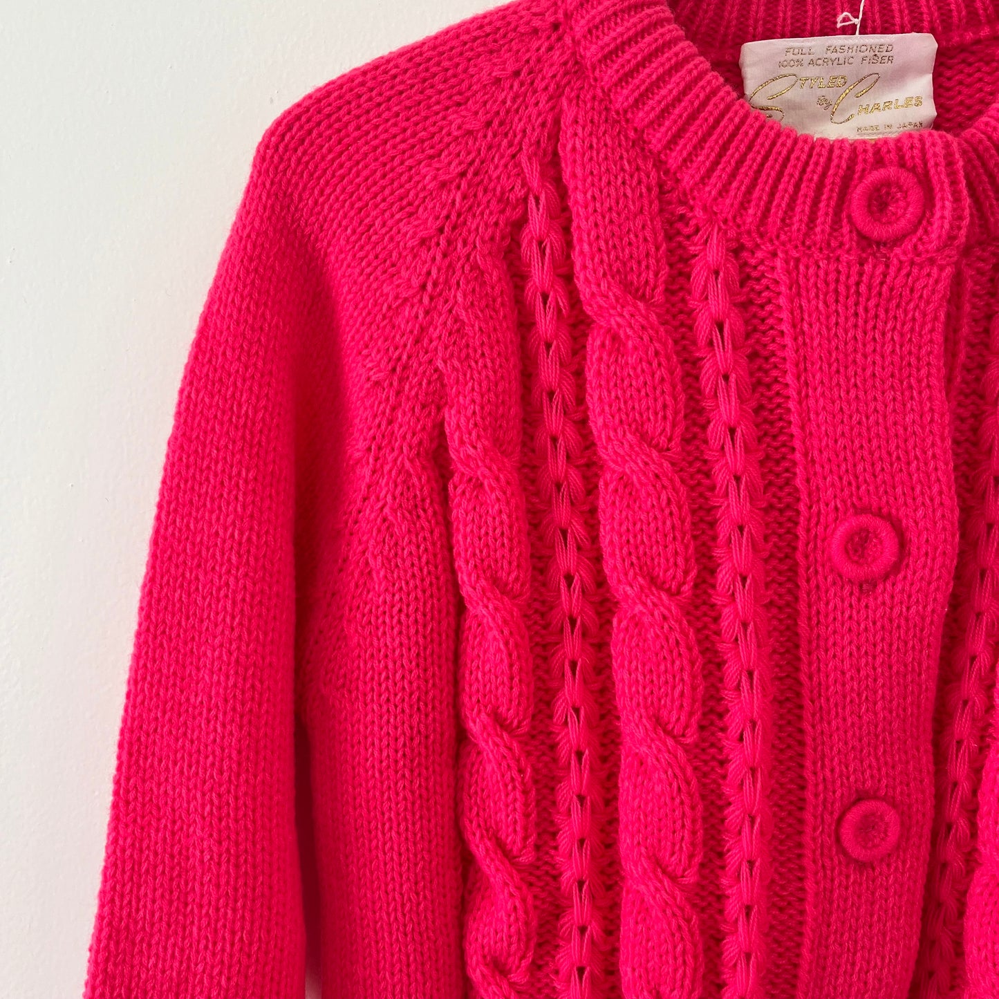 Vintage Hot Pink Sweater (S)