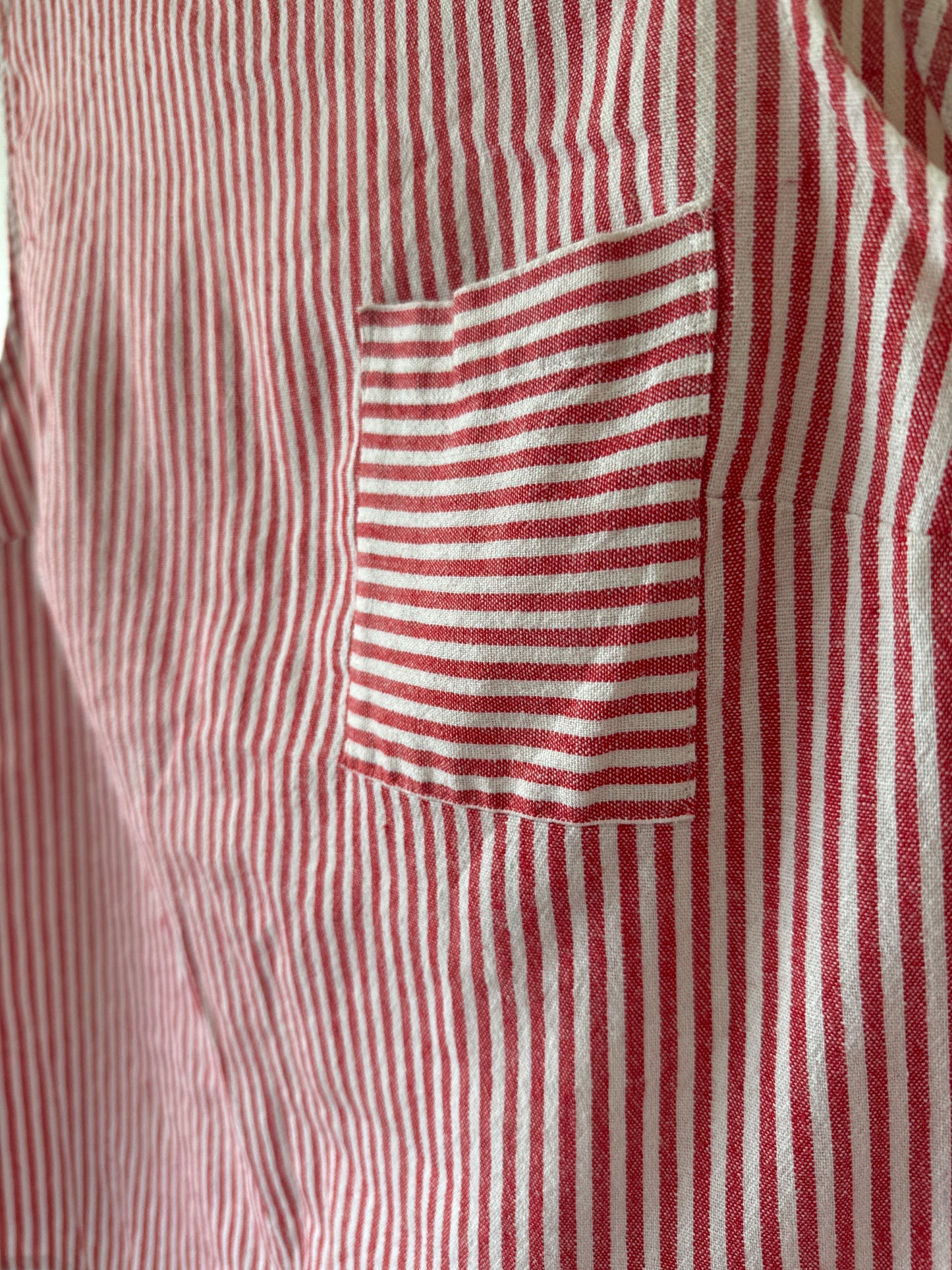 J.Crew Red Striped Linen-Blend Shell Tank Top (L)