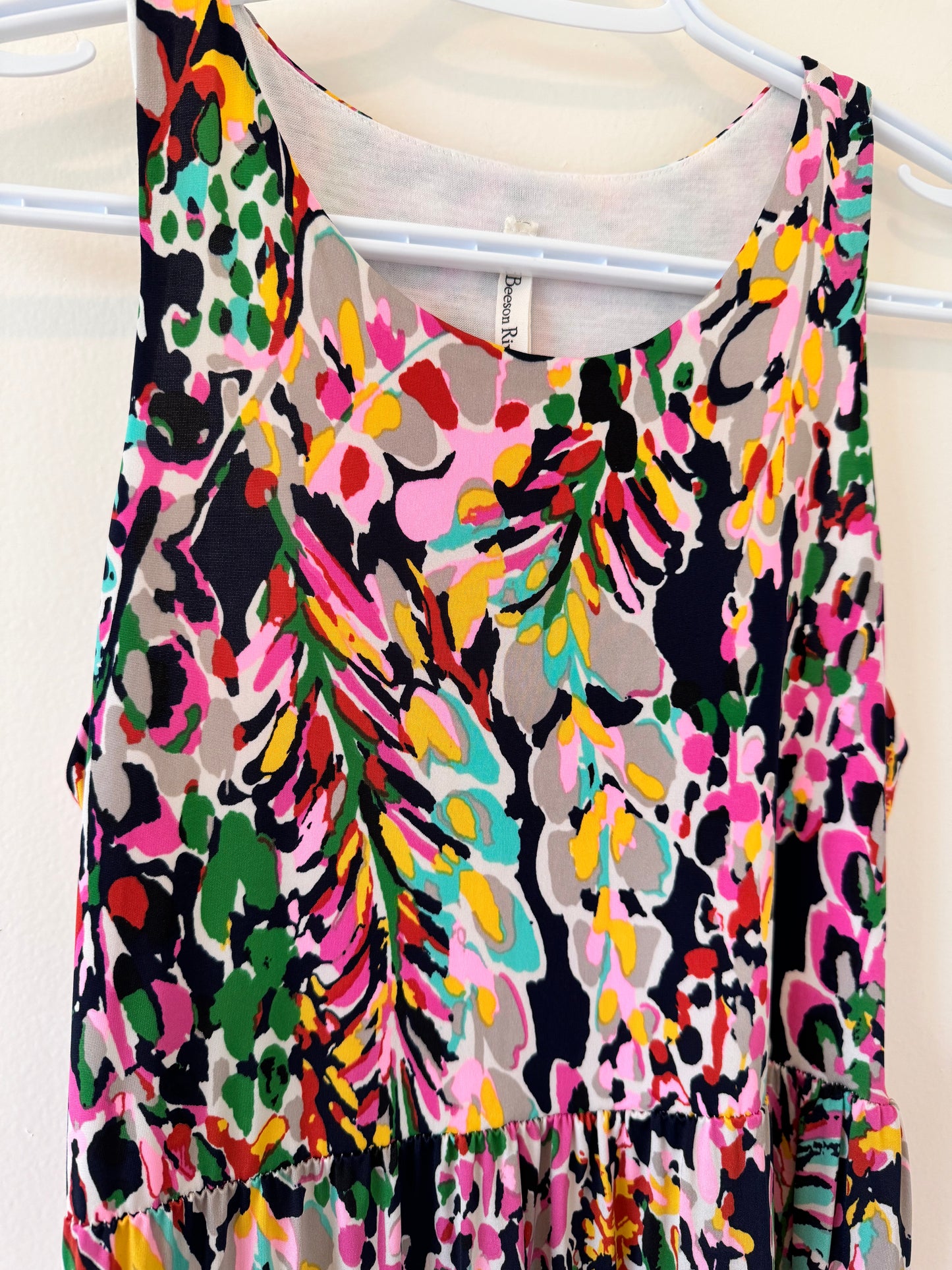 Beeson River Multicolor Abstract Floral Maxi Dress (S-M)