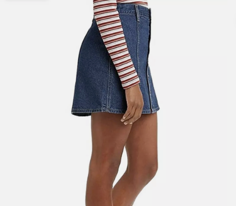 Levi's High-Waisted Denim Button Front Mini Skirt (fits like 29)