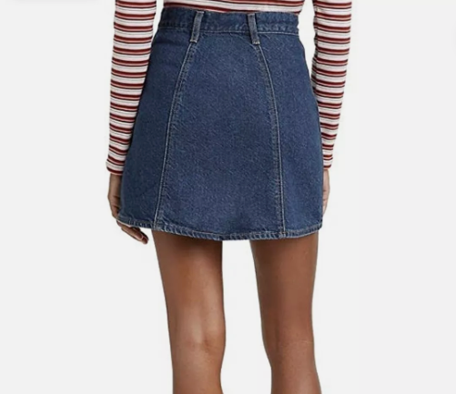 Levi's High-Waisted Denim Button Front Mini Skirt (fits like 29)